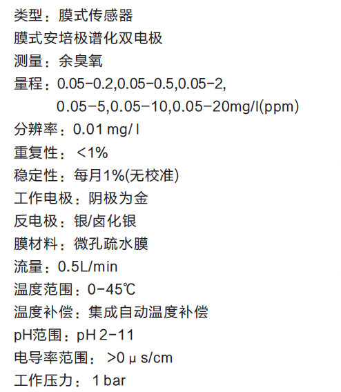英國Bebur水中臭氧檢測儀技術參數